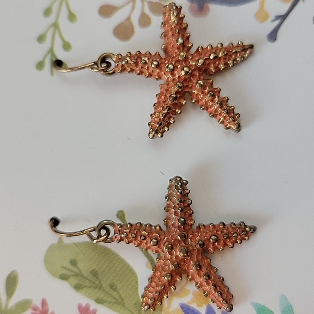 2/$16 Assorted Pierced Earrings Gold and Copper Tones Beach and Nature Themed